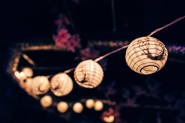 Photo bamboo lampshade