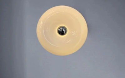 Modern White Glass Wall Lamp: Bauhaus Industrial Style