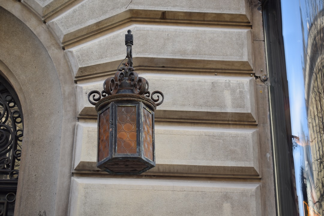 Photo enamel metal lamp